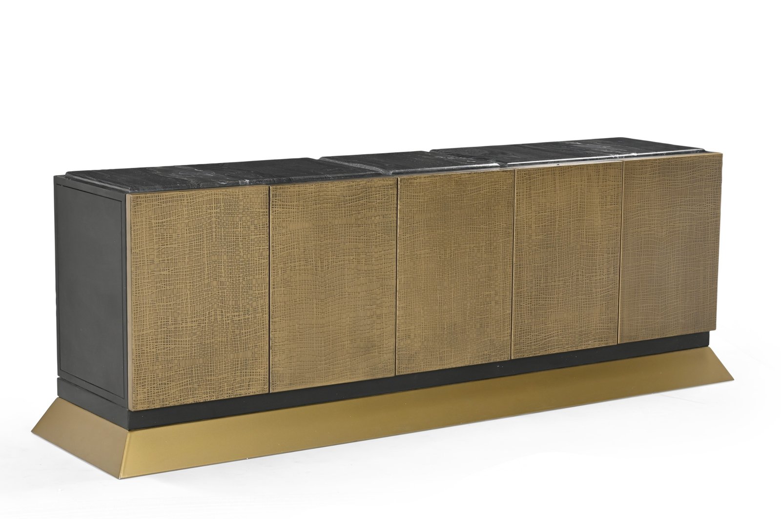IRON SIDEBOARD WITH MARBLE TOP