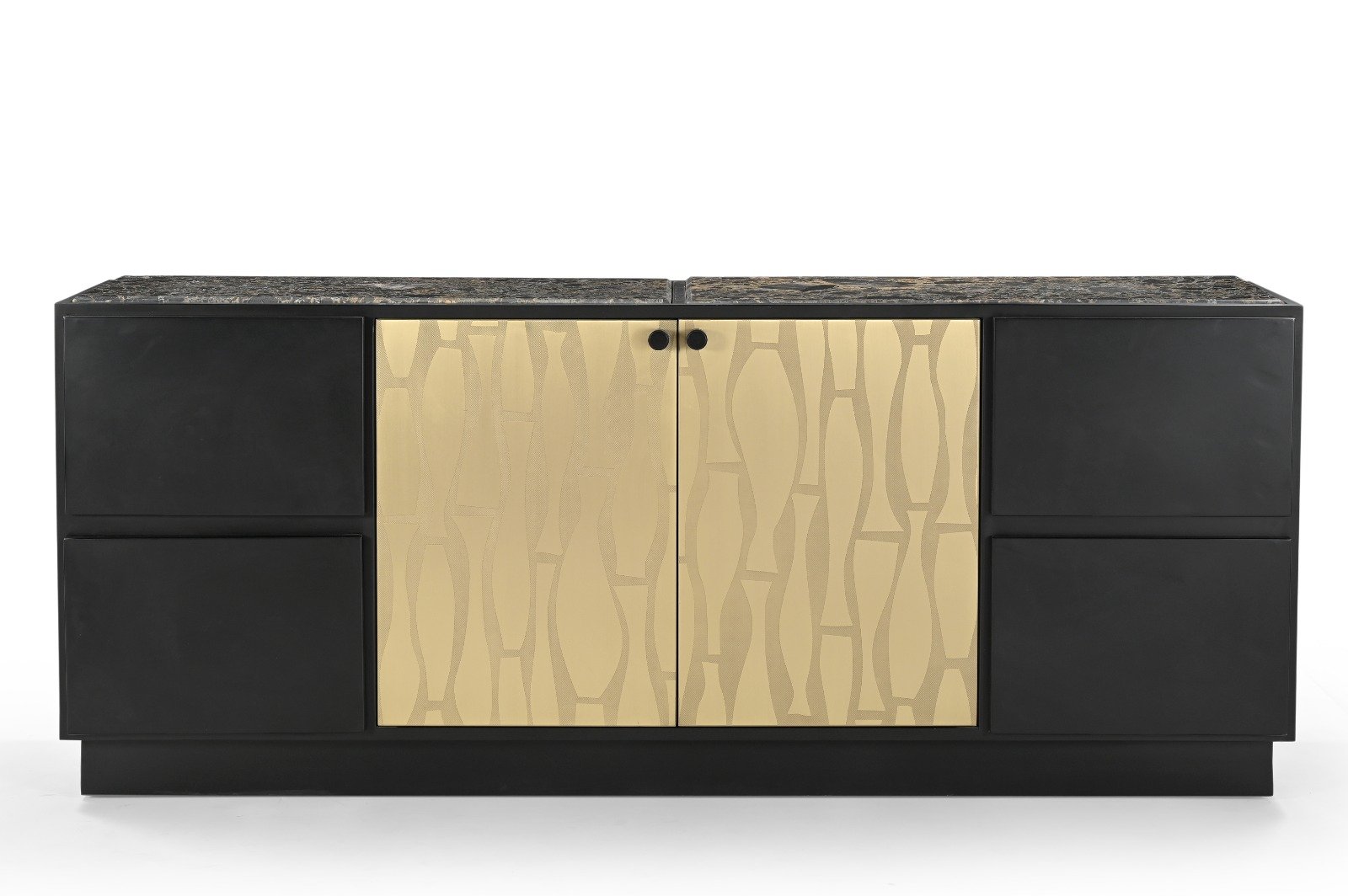 IRON SIDEBOARD WITH ITALIAN MARBLE TOP