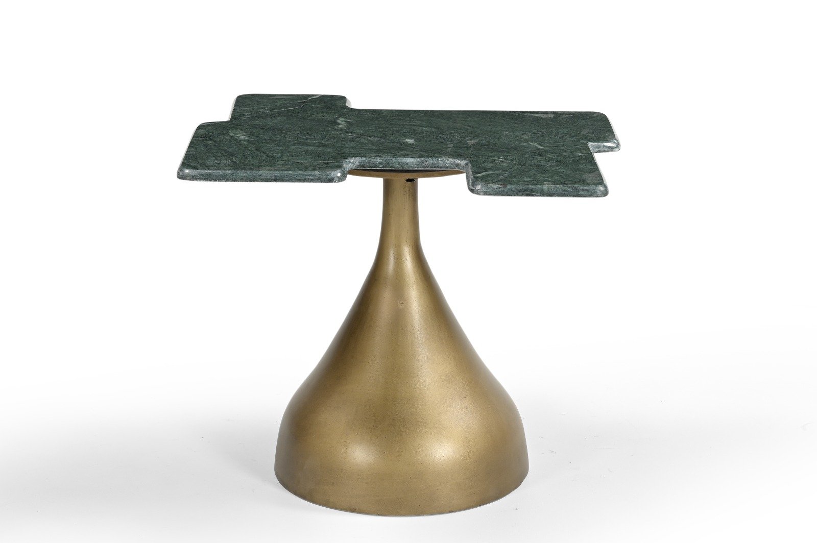 IRON SIDE TABLE WITH MARBLE TOP